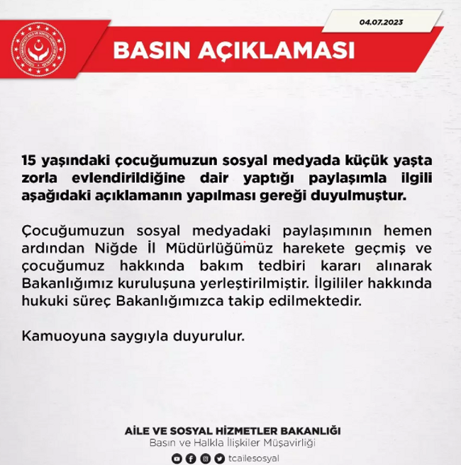 15 yaşındaki çocuğun paylaşımı sosyal medyayı salladı! Bakanlık devreye girdi - Resim : 1