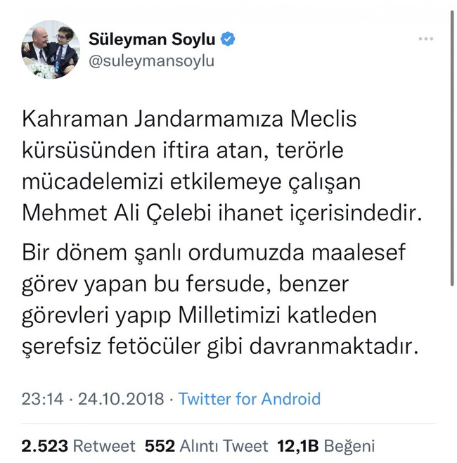 Süleyman Soylu’nun ‘apar topar’ sildiği tweet gündem oldu! ‘Tam da sana yakışan…’ - Resim : 2
