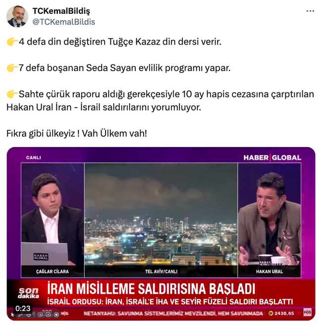 Hakan Ural’ın İran – İsrail yorumu gündem oldu! ‘Bir akıl var…’ - Resim : 2