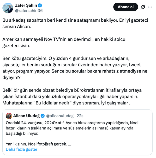Zafer Şahin ile Alican Uludağ birbirine girdi! &lsquo;Bırak edebiyatı, sen iktidar aparatısın&hellip;&rsquo; - Resim : 4