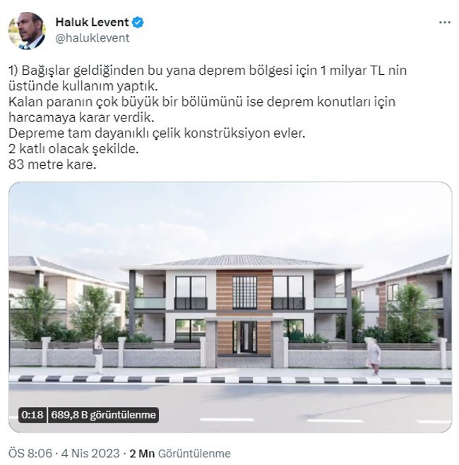 Haluk Levent depremzedeler için son projesini duyurdu: "3 firma ile 6 ayda teslim edeceğiz" - Resim : 1
