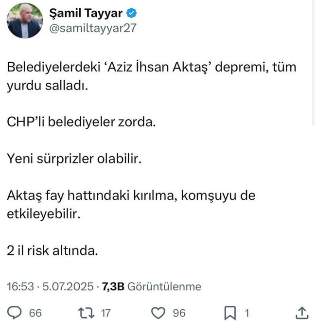 Şamil Tayyar’dan 'yeni operasyon' sinyali! İki ili işaret etti… - Resim : 1