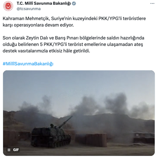 MSB duyurdu: Saldırı hazırlığındaki 5 terörist etkisiz hale getirildi! - Resim : 1