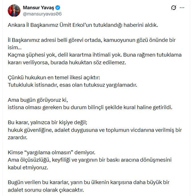 Gözaltına alınmıştı... CHP Ankara İl Başkanı Ümit Erkol hakkında karar! - Resim : 2
