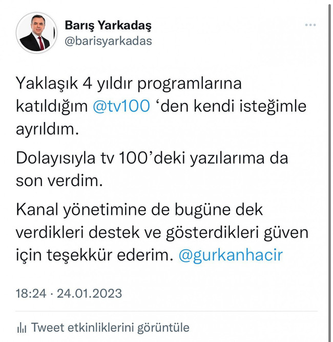 Tv100'de flaş gelişme! İki usta isim kanalla yollarını ayırdı - Resim : 2