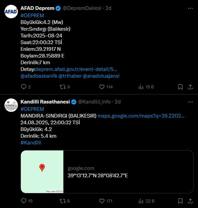 Balıkesir'de peş peşe depremler! İstanbul'da da hissedildi - Resim : 2