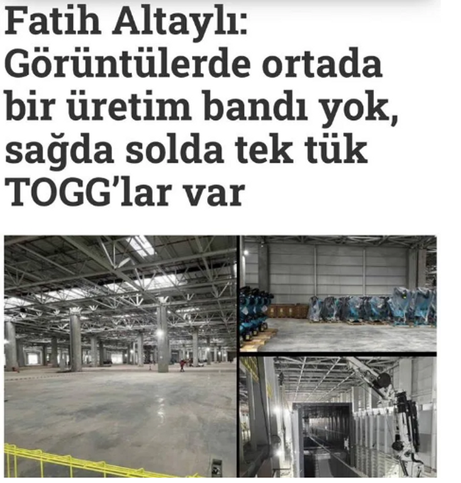 Mustafa Varank'tan Fatih Altaylı'ya 'Togg' göndermesi! "Bu üretim bandı var ya..." - Resim : 1