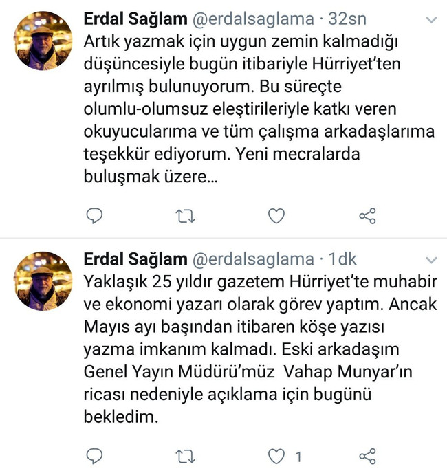 Hürriyet Gazetesi'nde bomba ayrılık! Hangi ünlü köşe yazarı veda etti? - Resim : 1