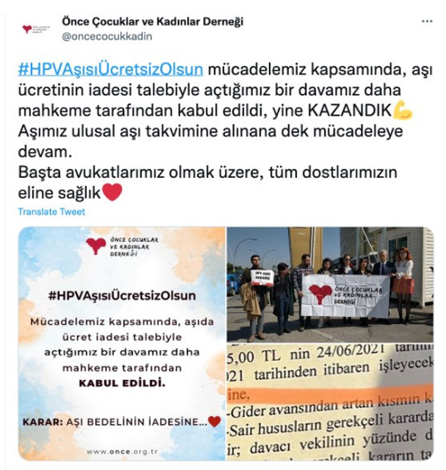 Mahkemeden HPV aşısı kararı: Aşı ücreti, kadına iade edilecek - Resim : 1