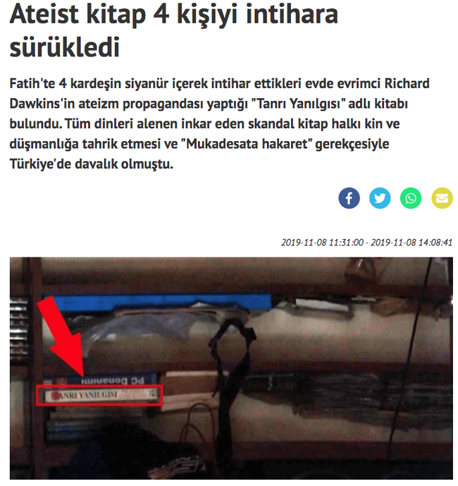 Akit 4 kardeşin ölümünden bu kitabı sorumlu tuttu! - Resim : 1