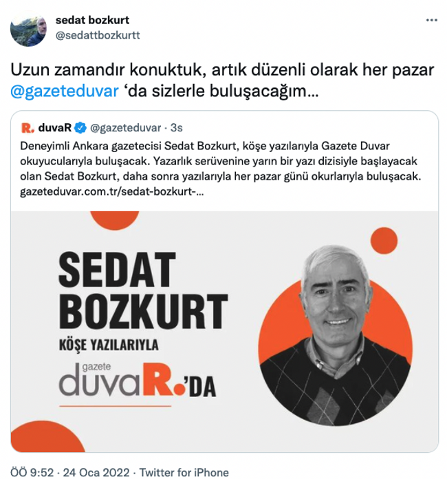 Sedat Bozkurt sevenlerine müjdeyi verdi! ‘Artık düzenli olarak her pazar…’ - Resim : 1
