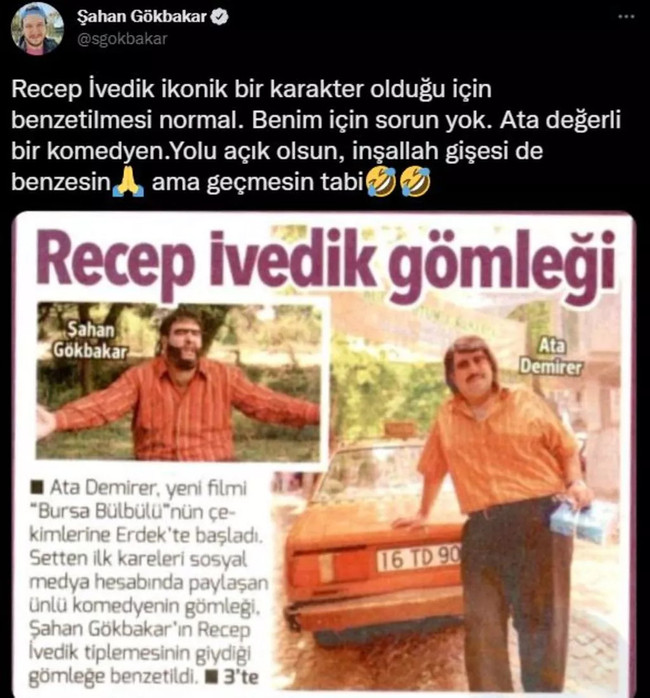 Ata Demirer'in Bursa Bülbülü tarzı Recep İvedik'e benzetildi! Şahan Gökbakar'dan ilk yorum - Resim : 1