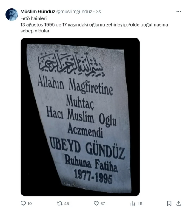 Aczmendi tarikatı lideri Müslüm Gündüz'den kafa karıştıran açıklama: "Oğlumu FETÖ öldürdü" - Resim : 1