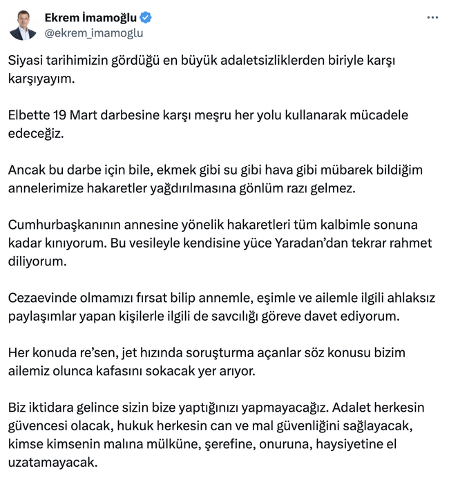 Ekrem İmamoğlu’ndan o hakarete kınama geldi! ‘Tüm kalbimle sonuna kadar…’ - Resim : 3