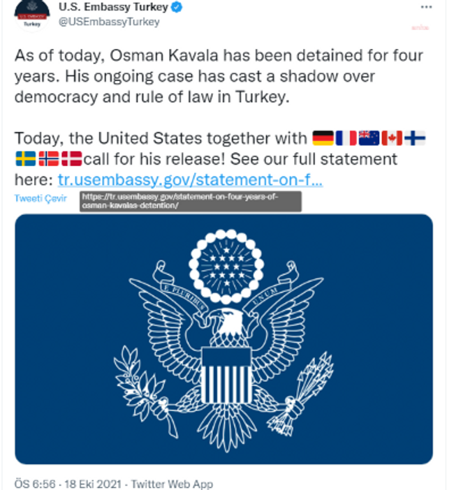 10 ülkeden Osman Kavala için çağrı! “Derhal serbest bırakın” - Resim : 2