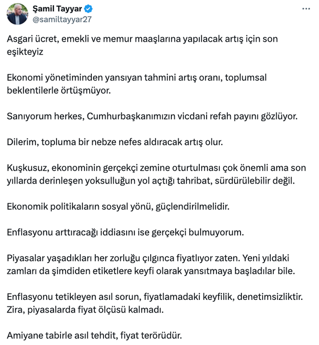 AK Partili isimden kritik refah payı açıklaması! ‘Son eşikteyiz’ diyerek paylaştı… - Resim : 1