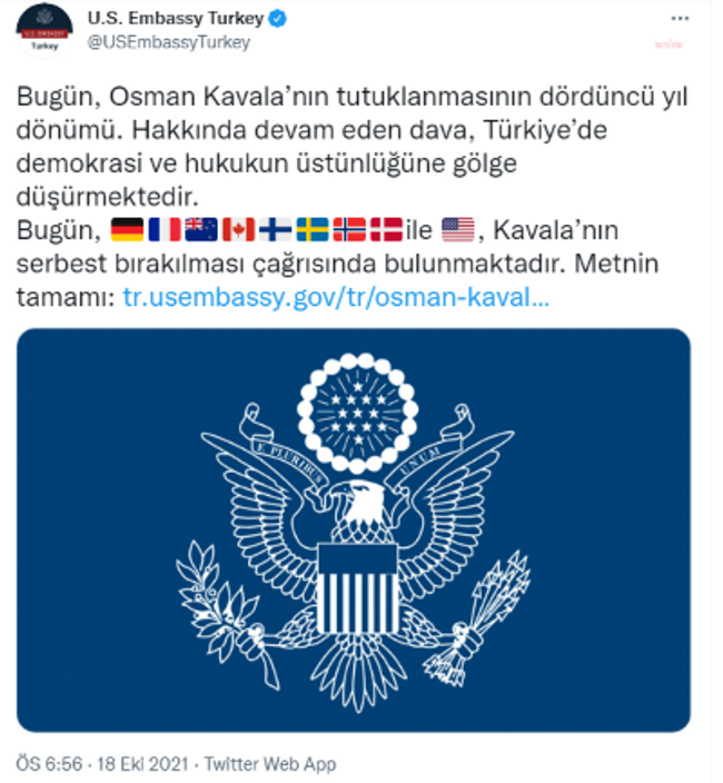 10 ülkeden Osman Kavala için çağrı! “Derhal serbest bırakın” - Resim : 1