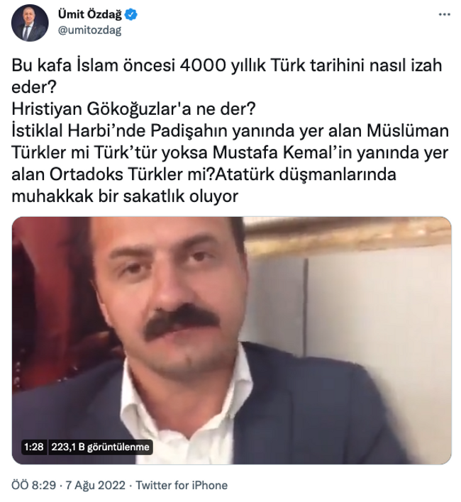 İYİ Partili isimden skandal sözler! ‘Türklük ve Müslümanlık’ çıkışı tepki çekti… - Resim : 1