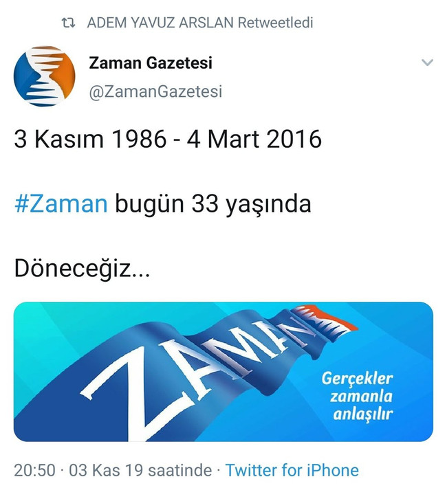 FETÖ’cüler ne planlıyor? Zaman gazetesinden döneceğiz mesajı - Resim : 1
