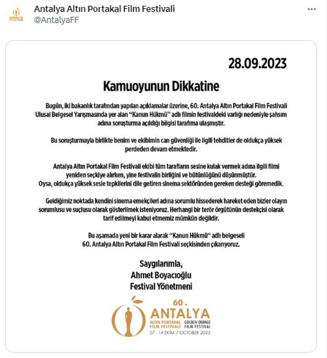 Tartışmalı belgesel ikinci kez seçkiden çıkarıldı! - Resim : 1