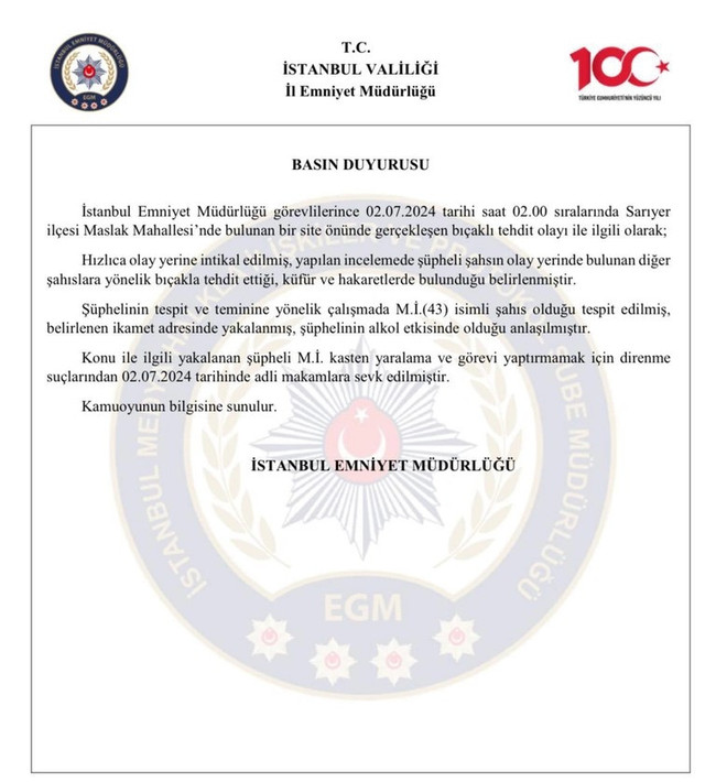 Sarıyer'de korku dolu anlar: Turistlere bıçak çekti - Resim : 1