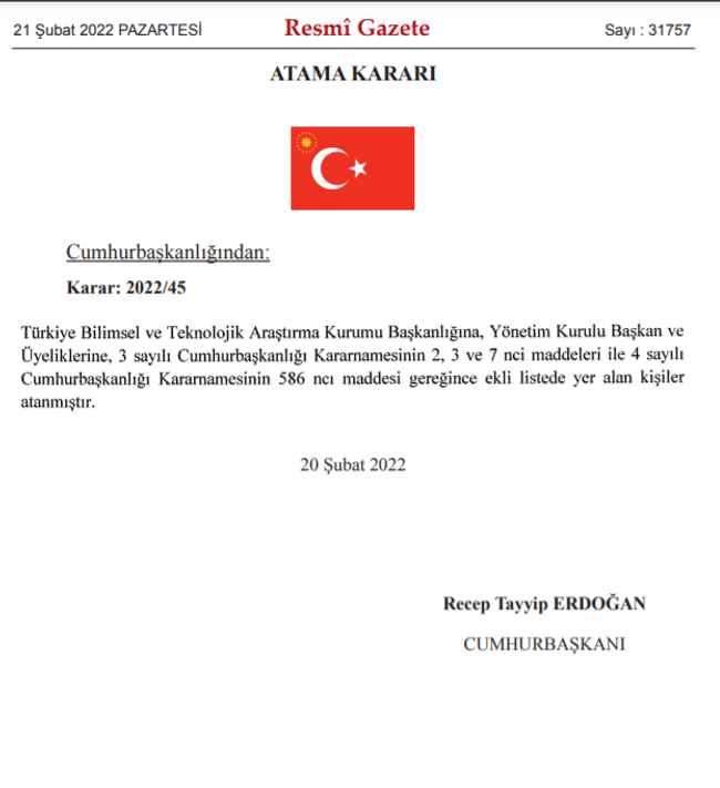 Erdoğan’dan Boğaziçi Rektörüne yeni görev! TÜBİTAK yönetimi değişti… - Resim : 1