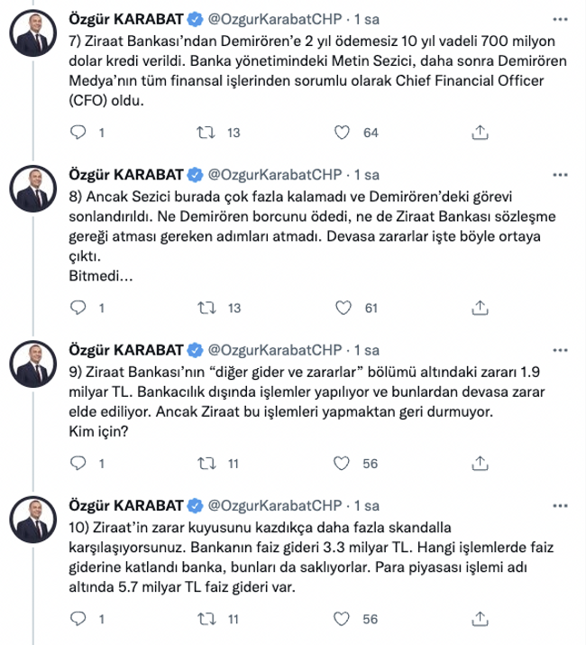 CHP'li Özgür Karabat'tan gündemi sarsacak Ziraat Bankası ve Demirören iddiaları! - Resim : 3