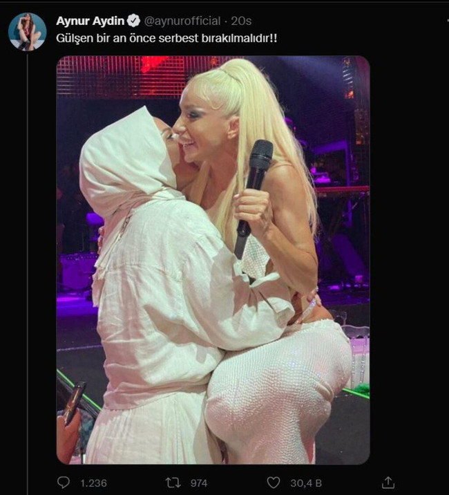 Aynur Aydın Gülşen'in o fotoğrafını paylaşıp sitem etti: "İslam dini..." - Resim : 1