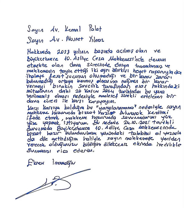 Mahkeme önce kabul etti, sonra vazgeçti! İmamoğlu’nun yüz yüze savunma talebi reddedildi - Resim : 2