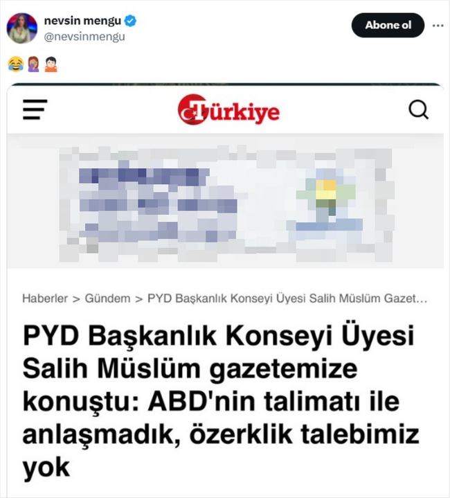 Türkiye gazetesi PYD elebaşı Salih Müslim ile röportaj yaptı! Nevşin Mengü’den olay tepki… - Resim : 2