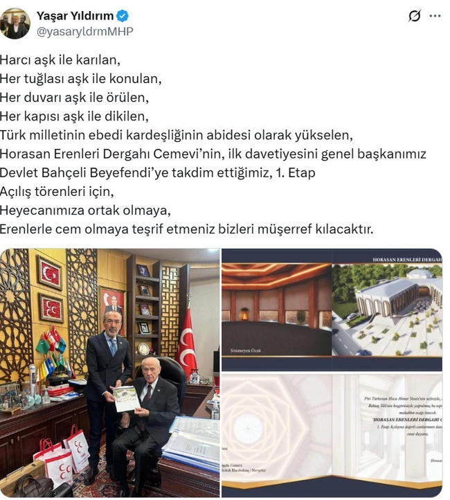 Cemevi açılıyor, ilk davetiye Bahçeli'ye verildi - Resim : 1