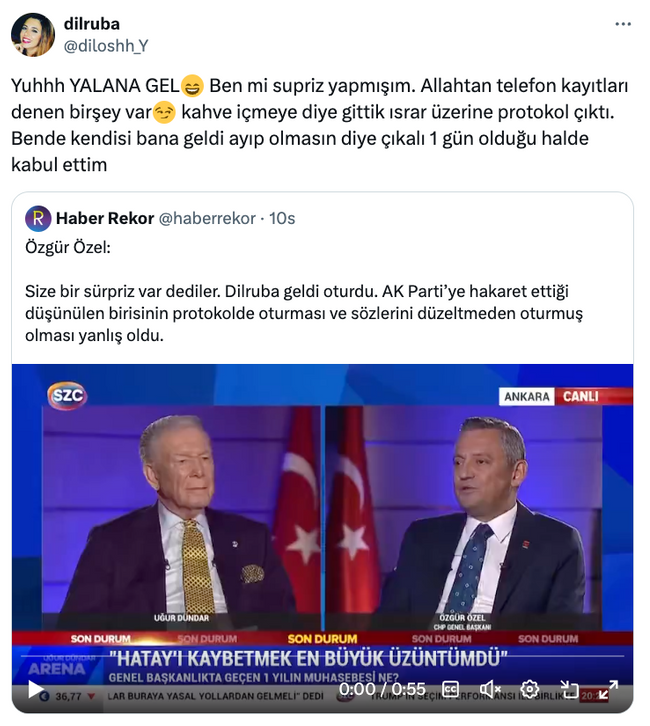 Özgür Özel ile Dilruba Kayserilioğlu arasında protokol krizi! 'Yuh yalana gel…' - Resim : 1