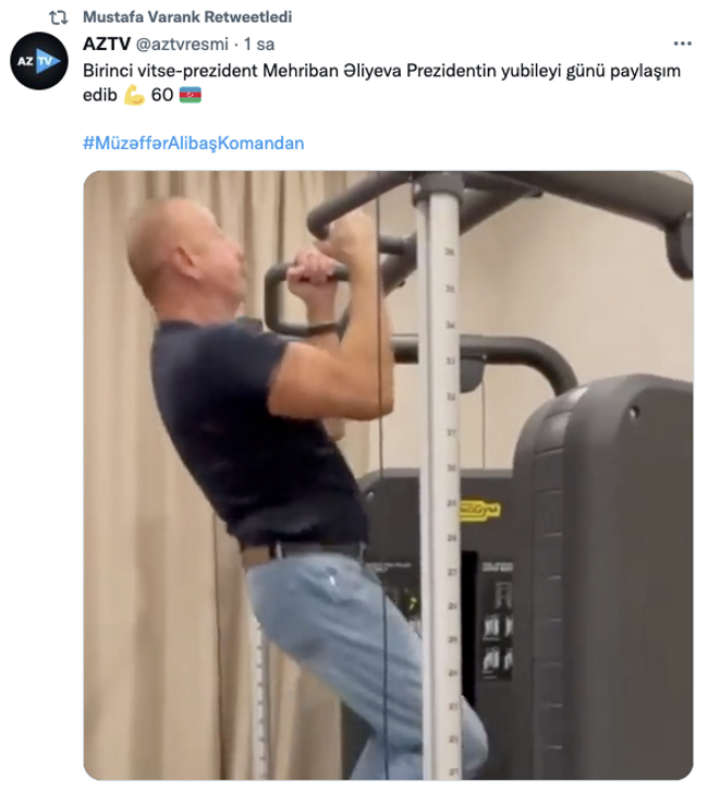 İlham Aliyev'in barfiks performansı gündem oldu - Resim : 1