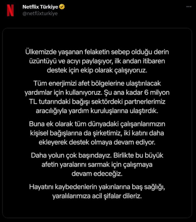 Boykot çağrısı yapılmıştı: Netflix'ten 'deprem' eleştirilerine ilk yanıt - Resim : 1