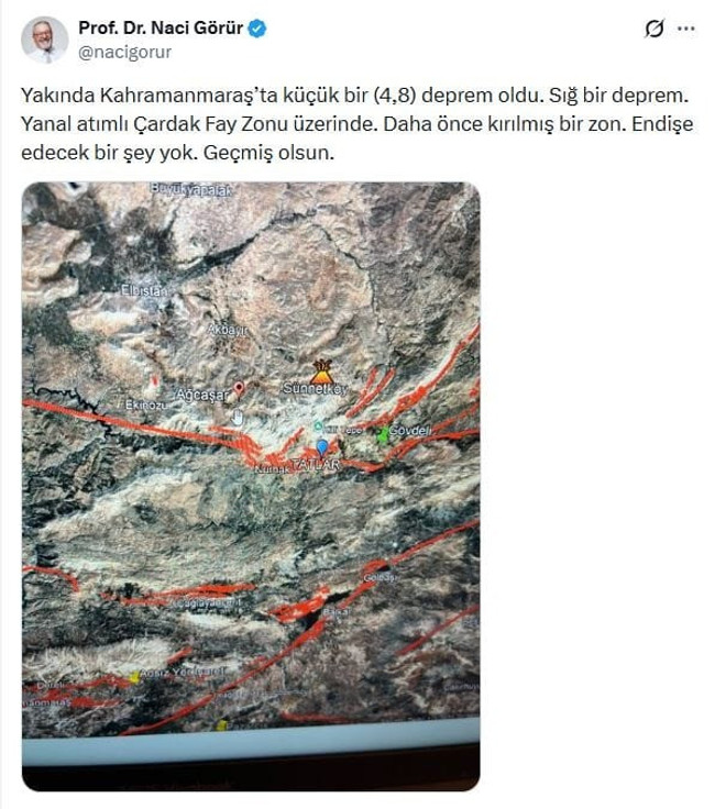 Kahramanmaraş depremi sonrası gözler fay hattında! Naci Görür'den kritik değerlendirme - Resim : 1