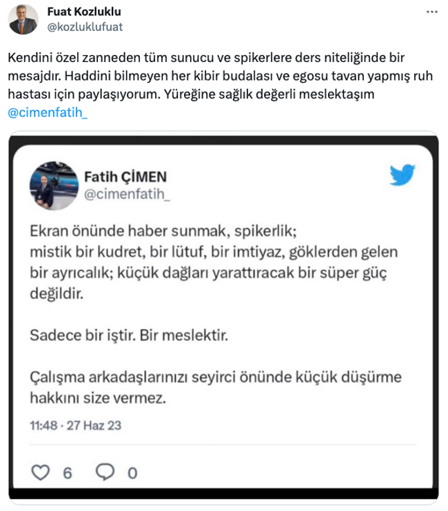 TRT’nin ekran yüzlerinden Fatih Portakal’a tepki! ‘Kibir budalası ve egosu tavan yapmış…’ - Resim : 2