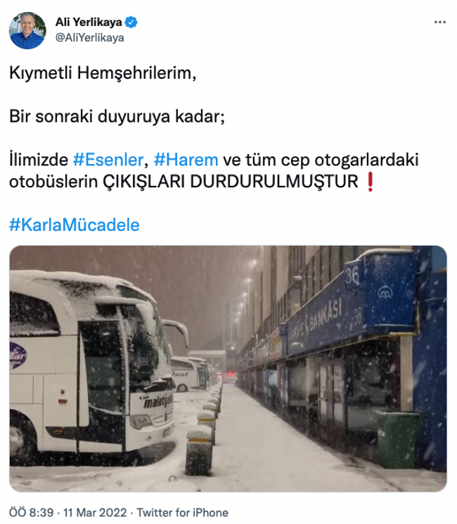 İstanbul’daki otogarlardan otobüslerin çıkışları durduruldu! - Resim : 1