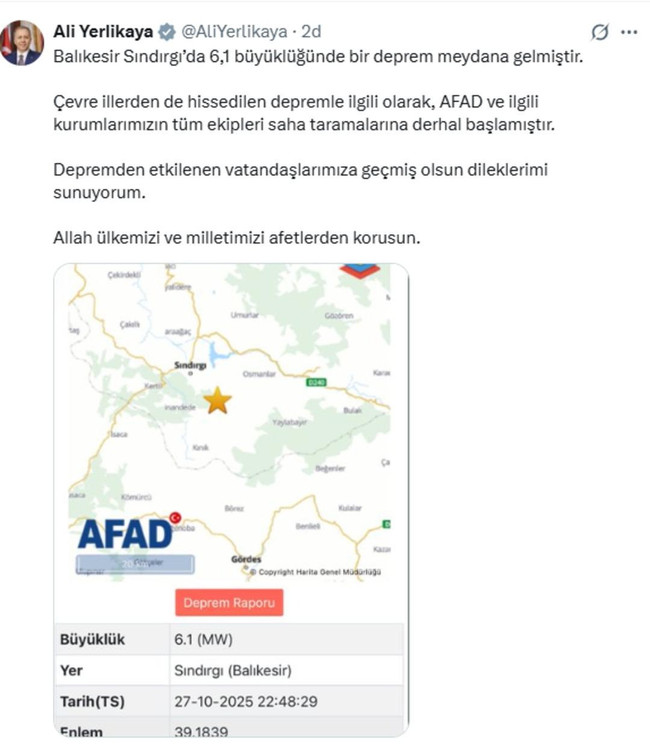 Balıkesir Sındırgı'da şiddetli deprem! İstanbul ve bir&ccedil;ok ilden hissedildi! - Resim : 3