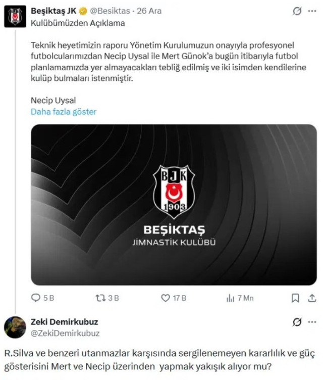 &Uuml;nl&uuml; y&ouml;netmen Beşiktaş'ın kararına sessiz kalmadı! - Resim : 1