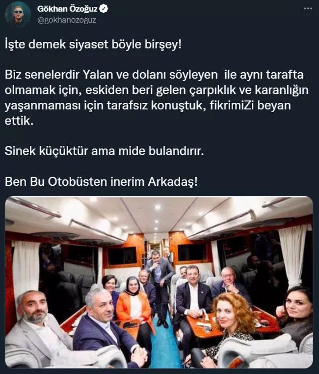 Gökhan Özoğuz’dan Ekrem İmamoğlu’na tepki! "Sinek küçüktür ama mide bulandırır" - Resim : 1