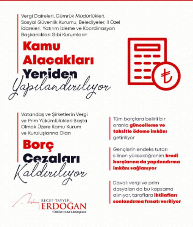 Vatandaşın borcu silinecek! İşte Cumhuriyet tarihinin en büyük yapılandırma paketinin detayları - Resim : 1