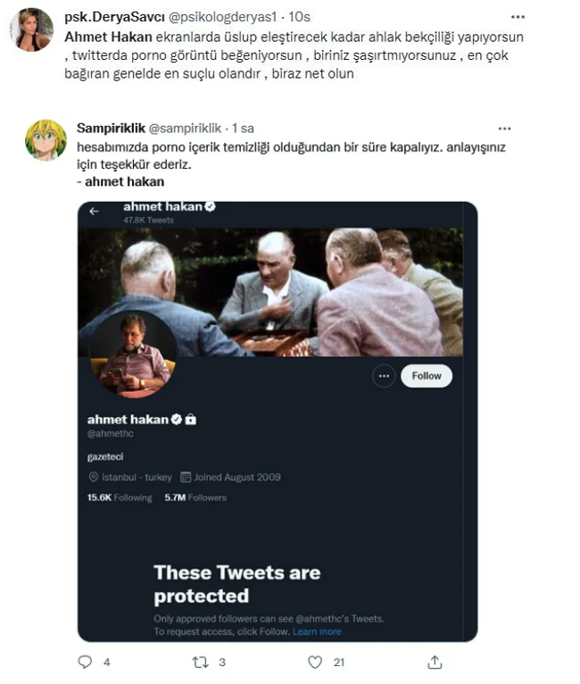 Ahmet Hakan’ın cinsel içerikli video beğenisi olay oldu! Yeniçağ fena ti’ye aldı… - Resim : 9