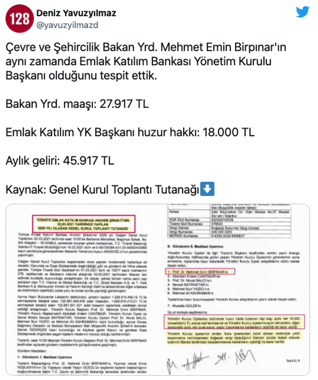 CHP’li Deniz Yavuzyılmaz paylaştı! Mehmet Emin Birpınar'ın aylık maaşı dudak uçuklattı
