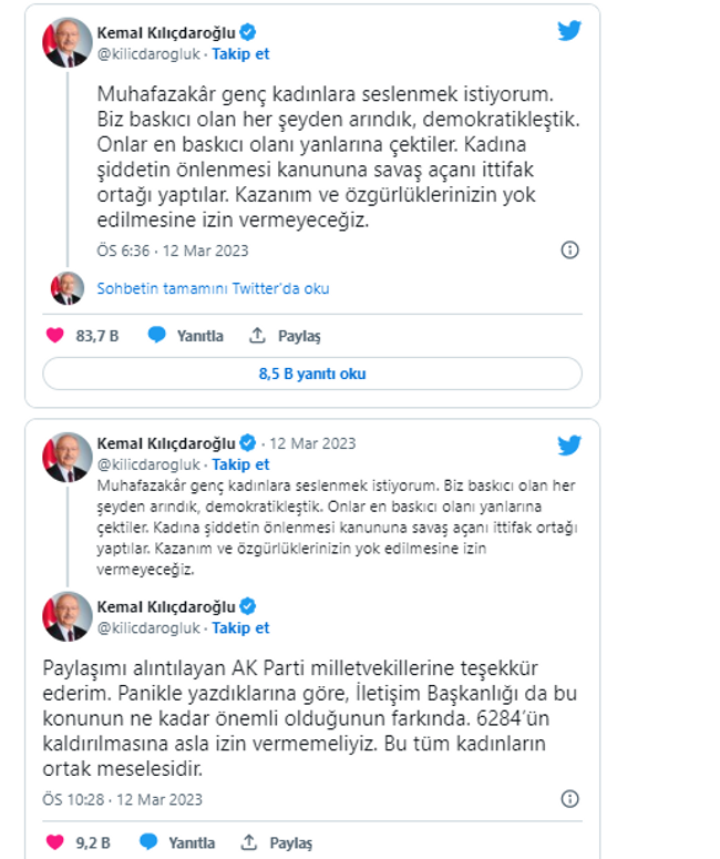 Kemal Kılıçdaroğlu sosyal medyadan paylaştı! 'AK Parti milletvekillerine teşekkür ederim' - Resim : 1