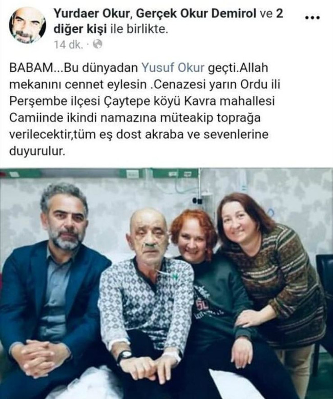 Ünlü oyuncu Yurdaer Okur'un acı kaybı - Resim : 1