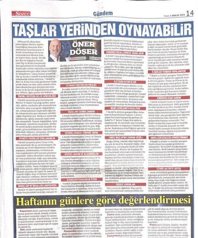 Sözcü yazarı Öner Döşer'in deprem tahminlerinde 'ya tutarsa' taktiği! - Resim : 2