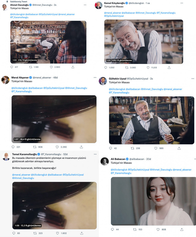 Muhalefet liderlerinden 6'lı zirve öncesi 'Türkiye'nin masası' videosu! - Resim : 1