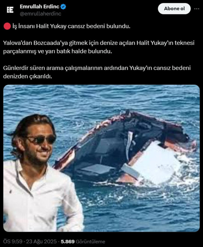 Kayıp iş insanı Halit Yukay’dan acı haber! Günlerdir aranıyordu... - Resim : 2