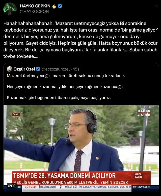 Hayko Cepkin'den CHP'li Özgür Özel'e: Hepinize güle güle - Resim : 2