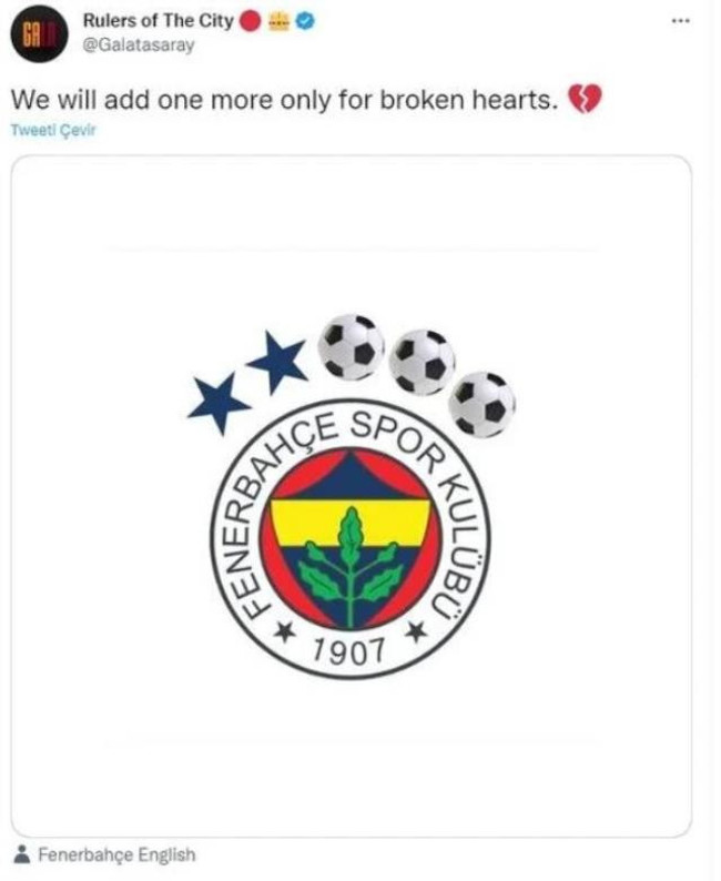 Galatasaray'dan derbi sonrası olay paylaşım! Fenerbahçe logosunu değiştirdiler - Resim : 2